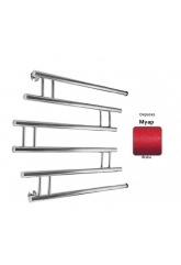 Полотенцесушитель 50/60 НИКА ECON / SIMPLE ПМ4 водяной боковое подключение, окрас Муар Флейм красный