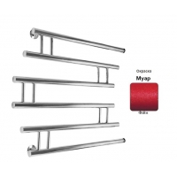 Полотенцесушитель 50/60 НИКА ECON / SIMPLE ПМ4 водяной боковое подключение, окрас Муар Флейм красный