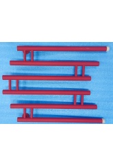 Полотенцесушитель 50/60 НИКА ECON/SIMPLE ПМ4 водяной боковое подключение, Муар Флейм красный, Уценка