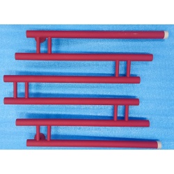 Полотенцесушитель 50/60 НИКА ECON/SIMPLE ПМ4 водяной боковое подключение, Муар Флейм красный, Уценка