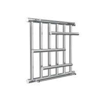 Полотенцесушитель 50/60 НИКА ECON / SIMPLE ПМ6 водяной боковое подключение, с полочками