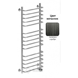 Полотенцесушитель 120/60 НИКА QUADRO Л90(г2) электрический левый тэн, серебро