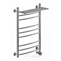 Полотенцесушитель 80/50 НИКА ARC ЛД (г2) ВП электрический правый тэн, с полочкой