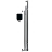 Полотенцесушитель 1500/150 НИКА ART-2 водяной нижнее подключение 15 см, черный матовый