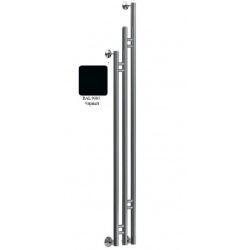 Полотенцесушитель 1500/150 НИКА ART-2 водяной нижнее подключение 15 см, черный матовый