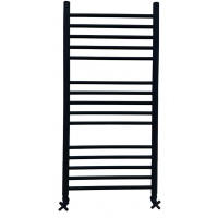 Полотенцесушитель 120/50 НИКА CLASSIC ЛП (г2) водяной нижнее подключение, Люкс, матовый черный