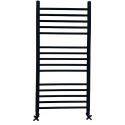 Полотенцесушитель 120/50 НИКА CLASSIC ЛП (г2) водяной нижнее подключение, Люкс, матовый черный