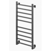 Полотенцесушитель 100/50 Ника STEP 1 U электрический черный, универсальный тэн,  с греющим кабелем