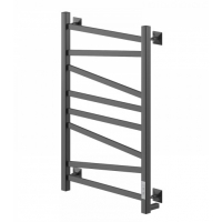 Полотенцесушитель 80/50 Ника STEP 4 электрический черный матовый, правый тэн, с греющим кабелем