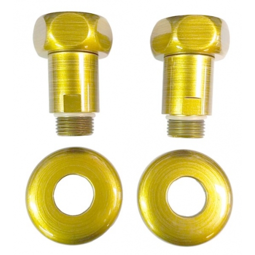 Прямое соединение 1"вр х 1/2"нр матовое золото для полотенцесушителя купить в интернет магазине Санрай73