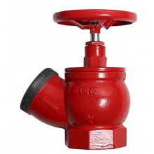 Клапан пожарный угловой муфта-цапка КПЧ 65-1 чугунный