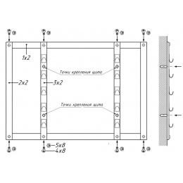 Щит пожарный открытый ЩПРО каркасный 1250х1050х60 разборный, ЛБ