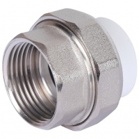 Муфта 25 мм х 1"вр разъемная Политэк PPRC белый, для полипропиленовых труб