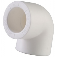 Угольник 20 мм 90° Политэк PPRC белый внутренний-внутренний, для полипропиленовых труб