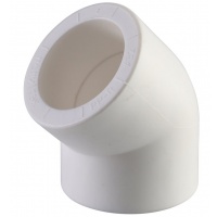 Угольник 32 мм 45° Политэк PPRC белый  внутренний-внутренний, для полипропиленовых труб