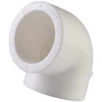 Угольник 50 мм 90° Политэк PPRC белый внутренний-внутренний, для полипропиленовых труб