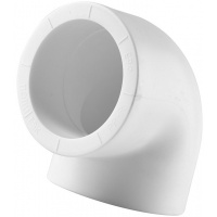 Угольник 63 мм 90° Политэк PPRC белый внутренний-внутренний, для полипропиленовых труб