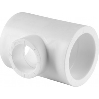 Тройник переходной 110 х 75 х 110 мм Политэк PPRC белый, для полипропиленовых труб