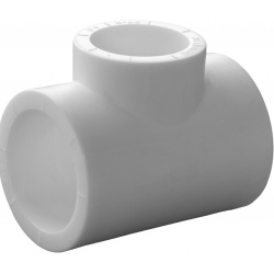 Тройник переходной 110 х 90 х 110 мм Политэк PPRC белый, для полипропиленовых труб