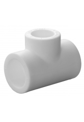 Тройник переходной 25 х 20 х 25 мм Политэк PPRC белый, для полипропиленовых труб