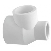 Тройник переходной 25 х 25 х 20 мм Политэк PPRC белый, для полипропиленовых труб