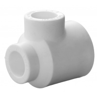 Тройник переходной 32 х 20 х 20 мм Политэк PPRC белый, для полипропиленовых труб