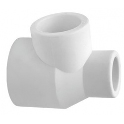 Тройник переходной 32 х 25 х 20 мм Политэк PPRC белый, для полипропиленовых труб