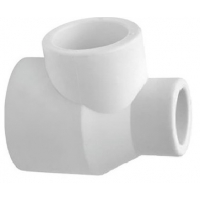Тройник переходной 32 х 32 х 25 мм Политэк PPRC белый, для полипропиленовых труб