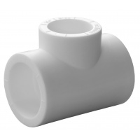 Тройник переходной 40 х 32 х 40 мм Политэк PPRC белый, для полипропиленовых труб