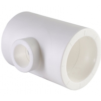 Тройник переходной 50 х 25 х 50 мм Политэк PPRC белый, для полипропиленовых труб