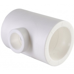 Тройник переходной 50 х 25 х 50 мм Политэк PPRC белый, для полипропиленовых труб