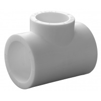 Тройник переходной 50 х 40 х 50 мм Политэк PPRC белый, для полипропиленовых труб