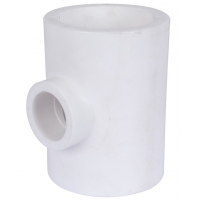 Тройник переходной 63 х 32 х 63 мм Политэк PPRC белый, для полипропиленовых труб