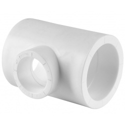 Тройник переходной 63 х 40 х 63 мм Политэк PPRC белый, для полипропиленовых труб