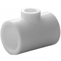 Тройник переходной 75 х 32 х 75 мм Политэк PPRC белый, для полипропиленовых труб