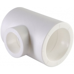 Тройник переходной 75 х 40 х 75 мм Политэк PPRC белый, для полипропиленовых труб