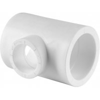 Тройник переходной 75 х 50 х 75 мм Политэк PPRC белый, для полипропиленовых труб