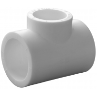 Тройник переходной 90 х 75 х 90 мм Политэк PPRC белый, для полипропиленовых труб