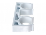 Опора 20 мм двойная Политэк PPRC белая, для полипропиленовых труб