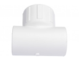 Тройник 25 мм х 1/2"вр х 25 мм с резьбой Политэк PPRC белый для полипропиленовых труб