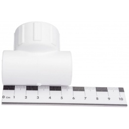 Тройник 20 мм х 3/4"вр х 20 мм Политэк PPRC белый с резьбой, для полипропиленовых труб