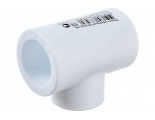 Тройник переходной 25 х 20 х 25 мм Политэк PPRC белый, для полипропиленовых труб