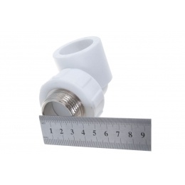 Угольник 32 мм х 1"нр Политэк PPRC белый, для полипропиленовых труб