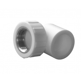 Угольник 32 мм х 1"вр Политэк PPRC белый, для полипропиленовых труб