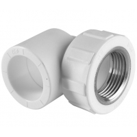 Угольник 32 мм х 1"вр Политэк PPRC белый, для полипропиленовых труб