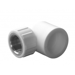 Угольник 32 мм х 3/4"вр Политэк PPRC белый, для полипропиленовых труб