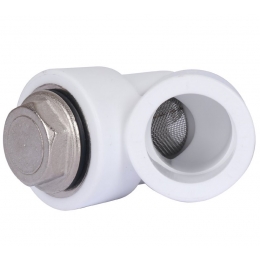 Фильтр сетчатый 25 мм 45º Политэк PPRC белый внутренний-наружный, для полипропиленовых труб