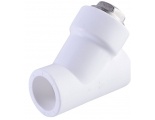 Фильтр сетчатый 25 мм 45º Политэк PPRC белый внутренний-внутренний, для полипропиленовых труб