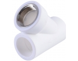 Фильтр сетчатый 32 мм 45º Политэк PPRC белый внутренний-внутренний, для полипропиленовых труб