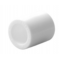 Муфта 25 мм внутренний-внутренний Политэк PPRC белый, для полипропиленовых труб